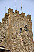 Volterra Piazza dei Priori - Dettaglio della Torre del Porcellino, oggi incorporata nel palazzo del podest.